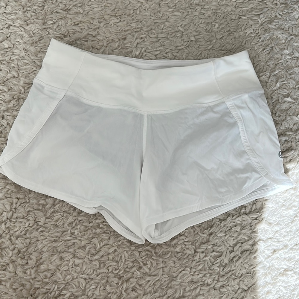 ‼️SOLD‼️Lululemon white running shorts